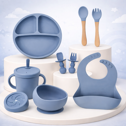 CrescentNest Silicone Feeding Set | 8 Piece