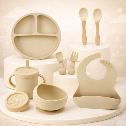 CrescentNest Silicone Feeding Set | 8 Piece