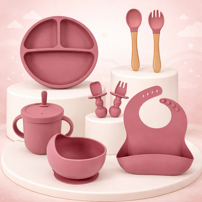 CrescentNest Silicone Feeding Set | 8 Piece